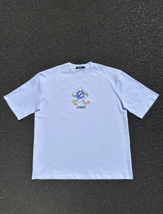 Blue & White ‘Sign Man’ Tee