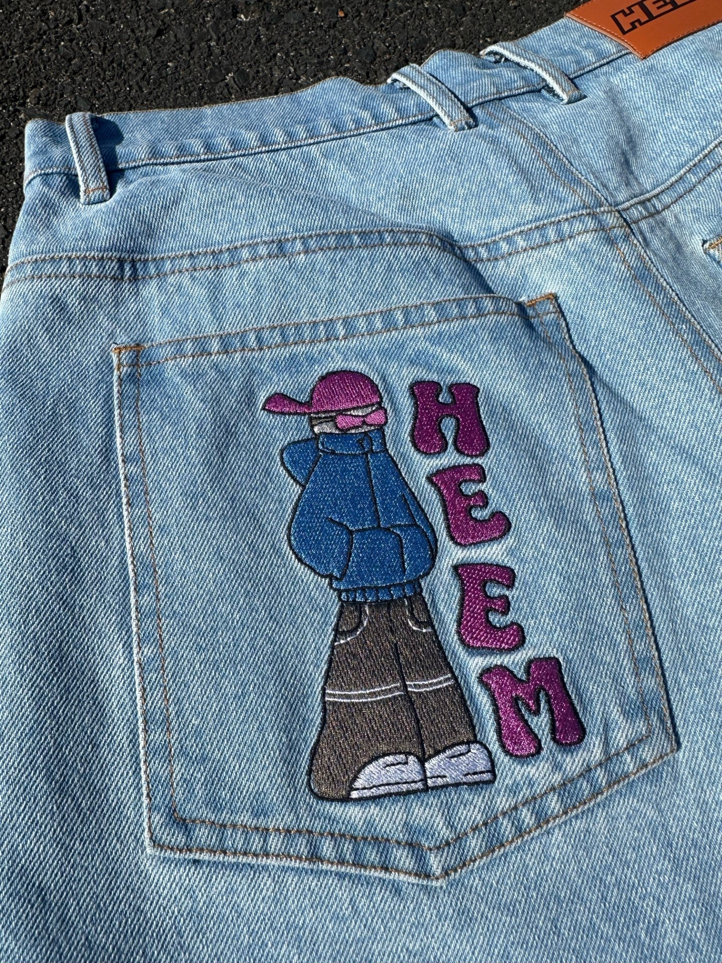 Washed Denim 'Jorts'